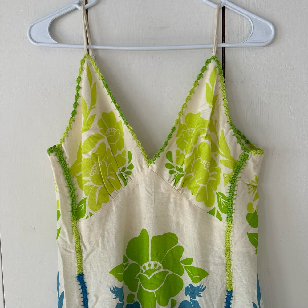 Farm Rio Tropical Graphic Maxi Dress Sz M Multicolor NWT - Picture 8 of 15